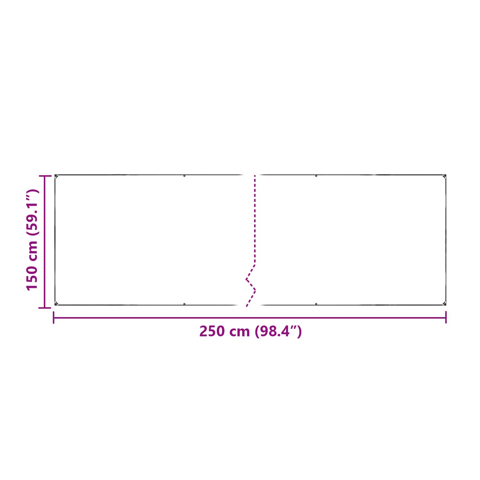 vidaXL Plandeka przezroczysty 2,5 x 1,5 m PE