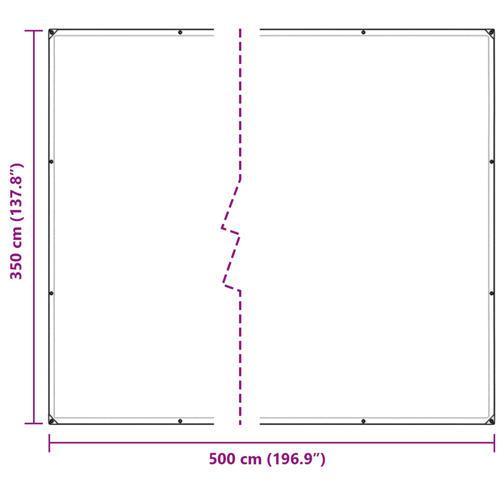 vidaXL Plandeka przezroczysty 5 × 3,5 m PE