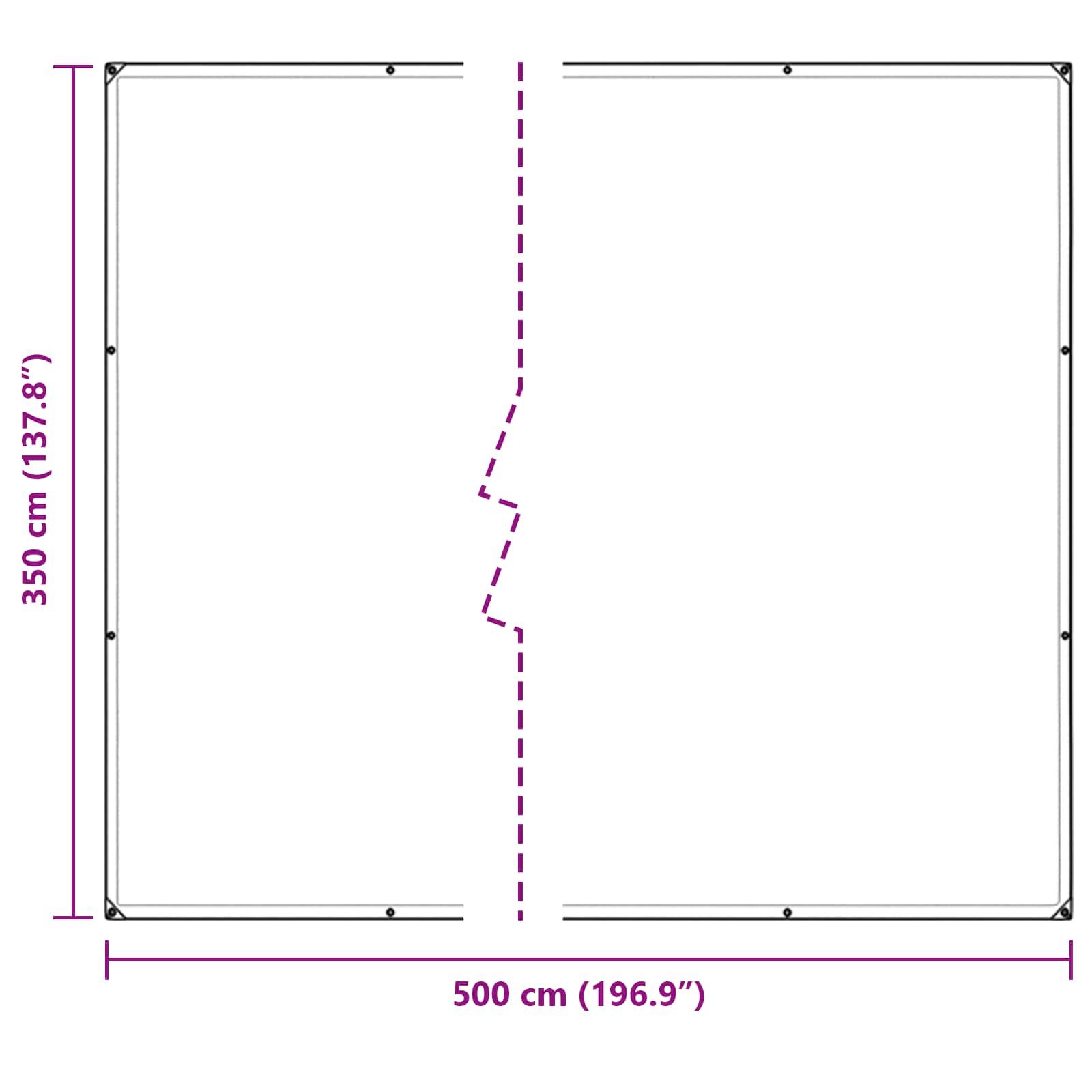vidaXL Plandeka przezroczysty 5 × 3,5 m PE