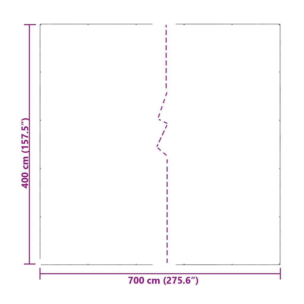 vidaXL Plandeka przezroczysty 7 x 4 m PE