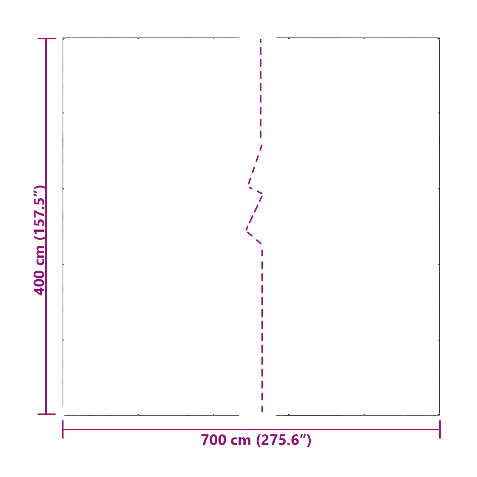 vidaXL Plandeka przezroczysty 7 x 4 m PE