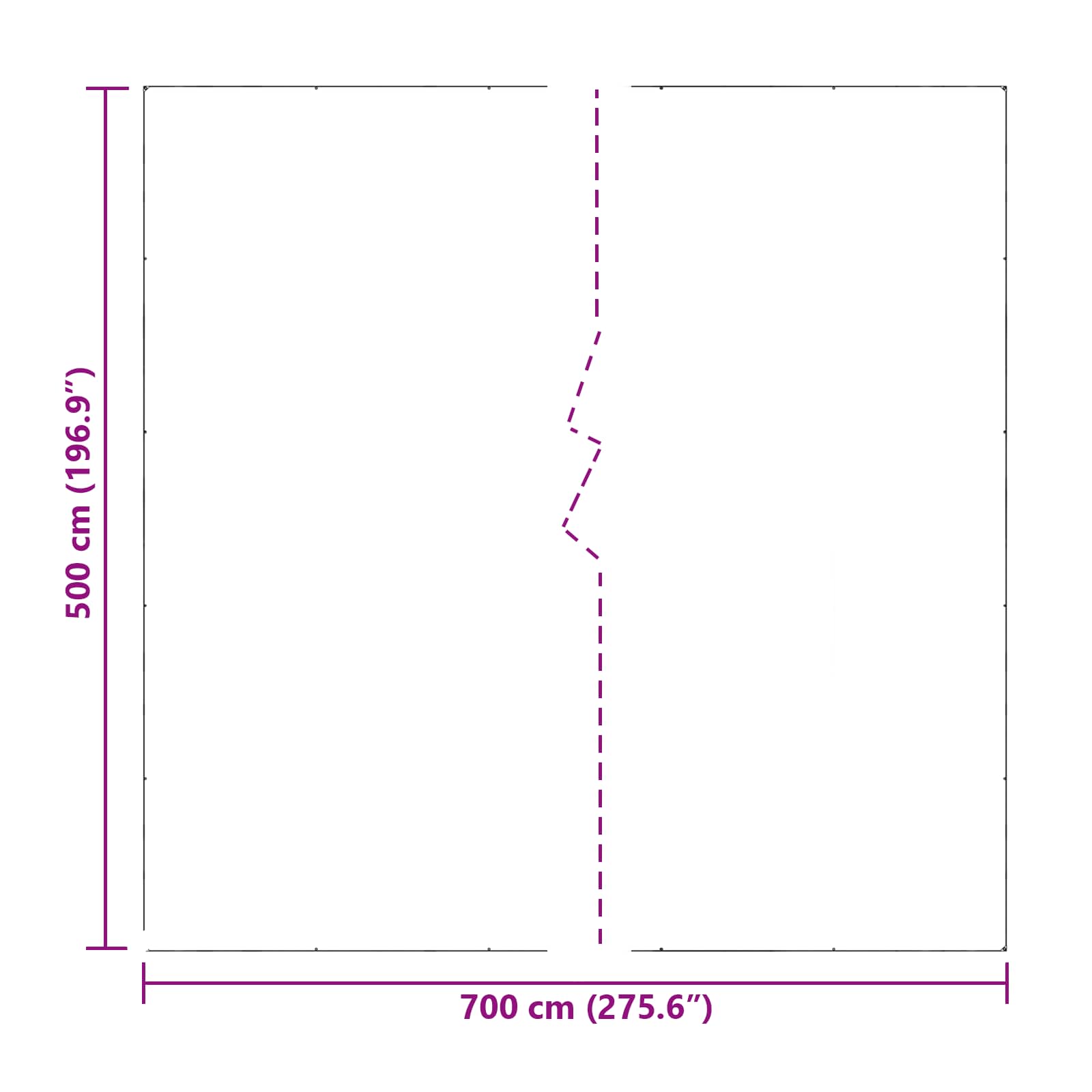 vidaXL Plandeka przezroczysty 7 x 5 m PE