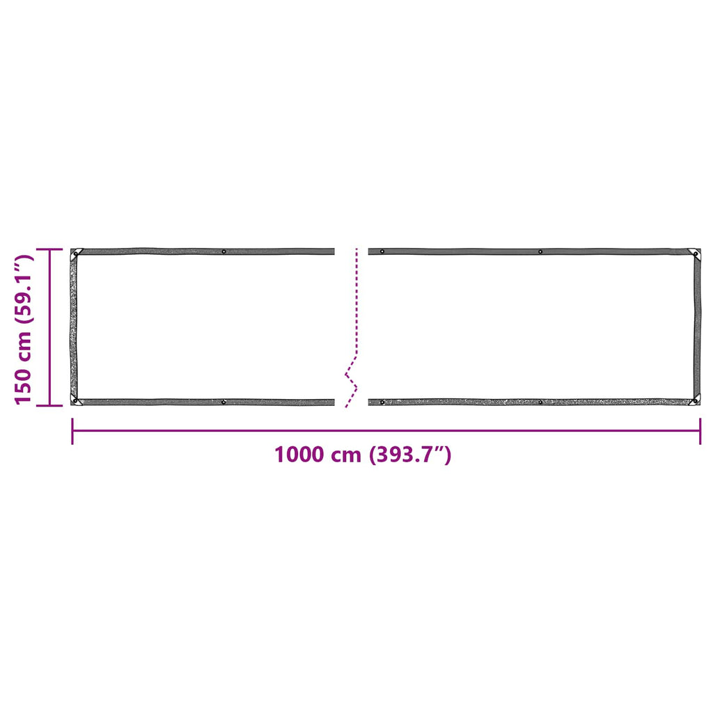 vidaXL Plandeka przezroczysty 10 x 1,5 m PE
