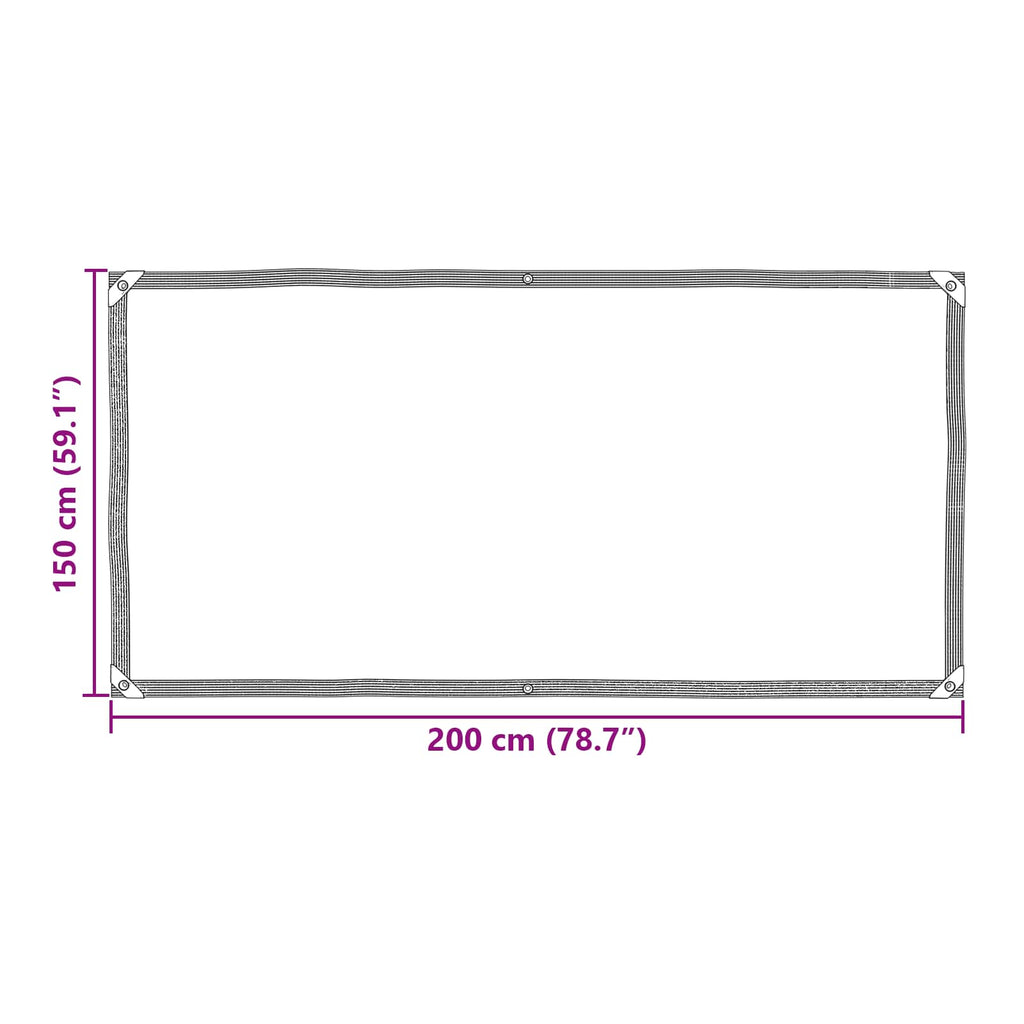 vidaXL Plandeka przezroczysty 2 x 1,5 m PE