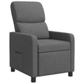 vidaXL Fotel recliner ciemnoszary tkanina