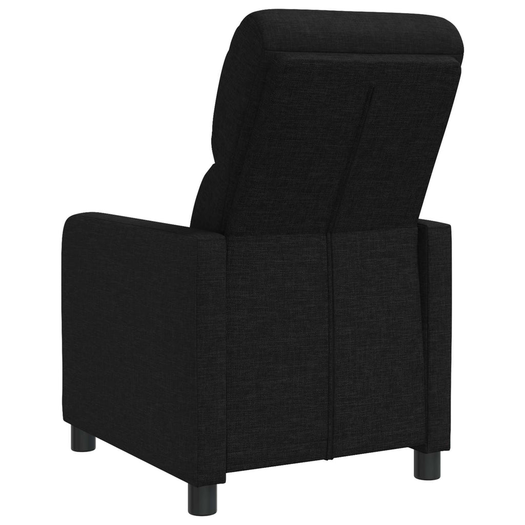 vidaXL Fotel recliner Czarny tkanina