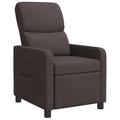 vidaXL Fotel recliner Ciemny brąz tkanina