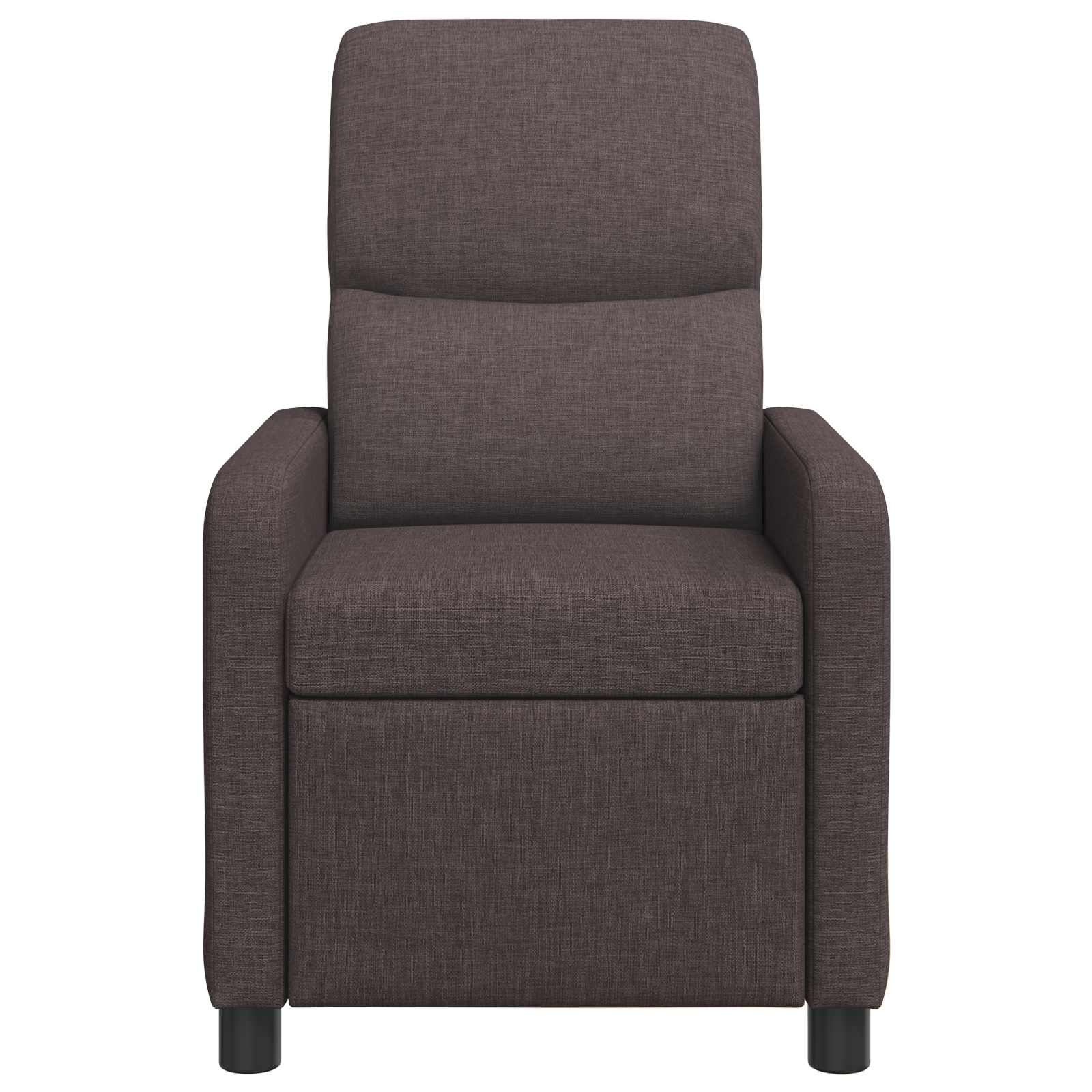vidaXL Fotel recliner Ciemny brąz tkanina