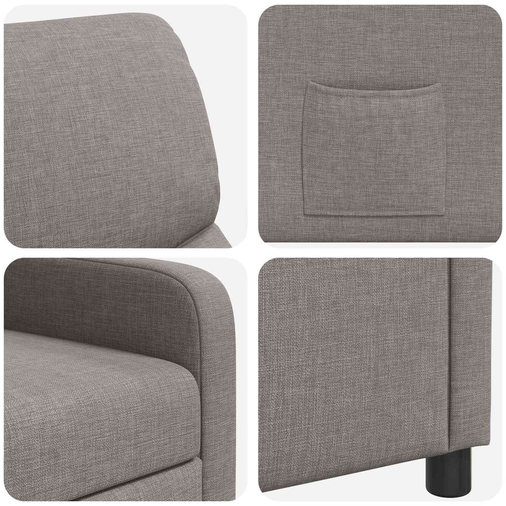 vidaXL Fotel recliner Ciemnoszary