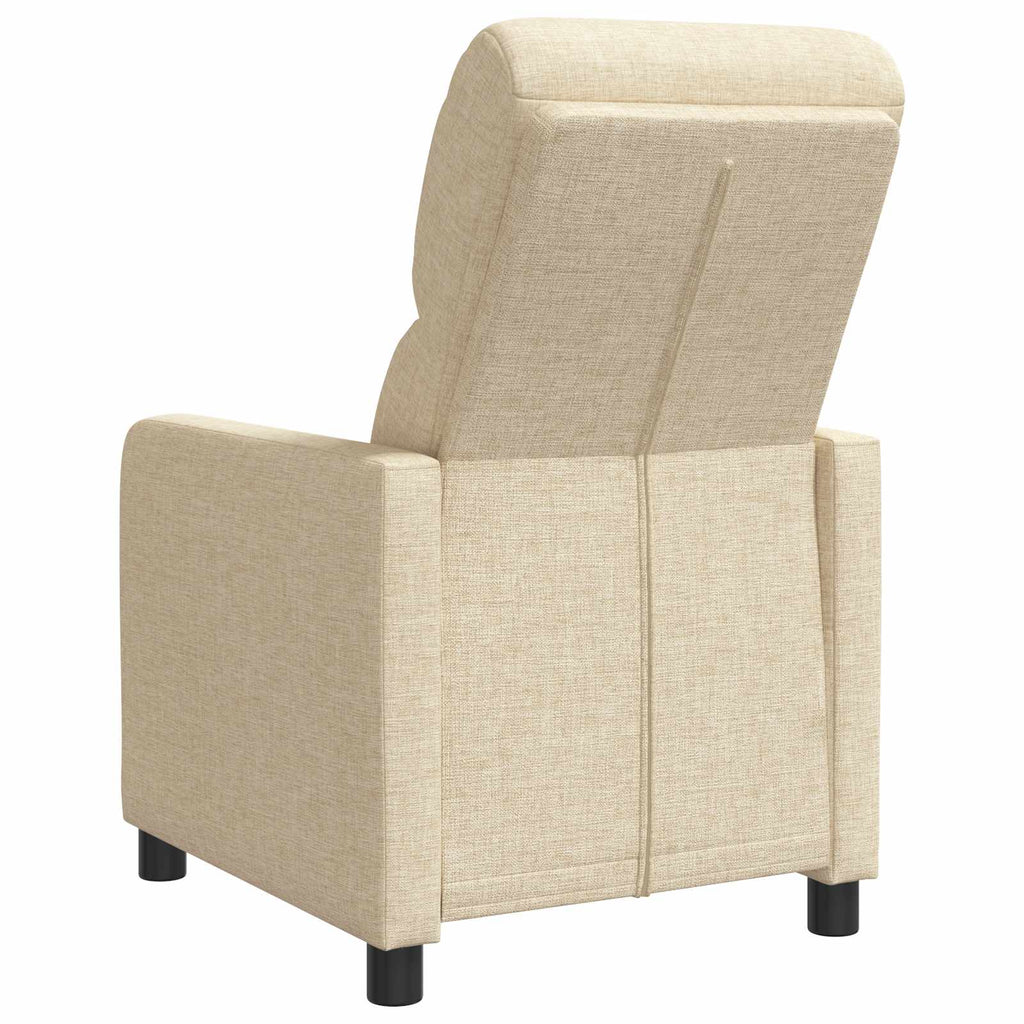 vidaXL Fotel recliner kremowy tkanina