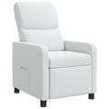 vidaXL Fotel recliner Biały tkanina