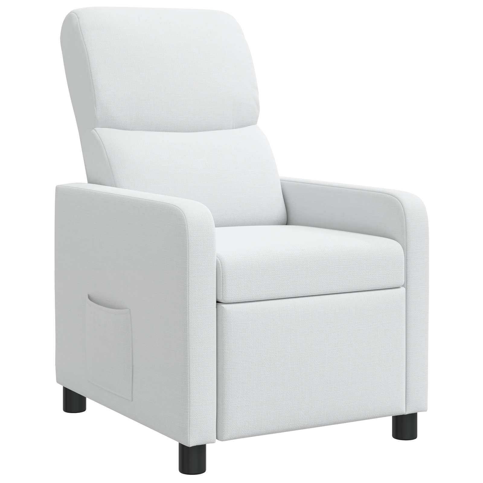 vidaXL Fotel recliner Biały tkanina
