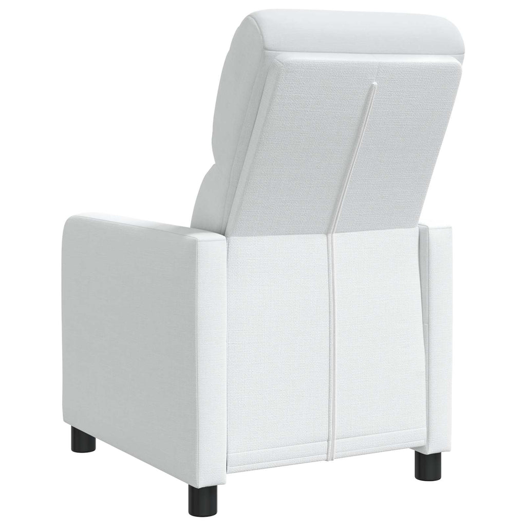 vidaXL Fotel recliner Biały tkanina