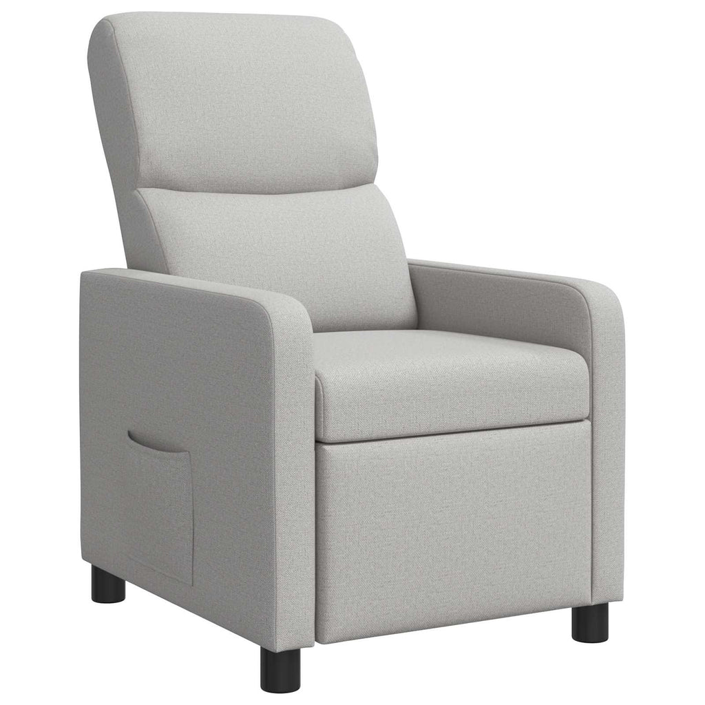 vidaXL Fotel recliner Szary chmur tkanina
