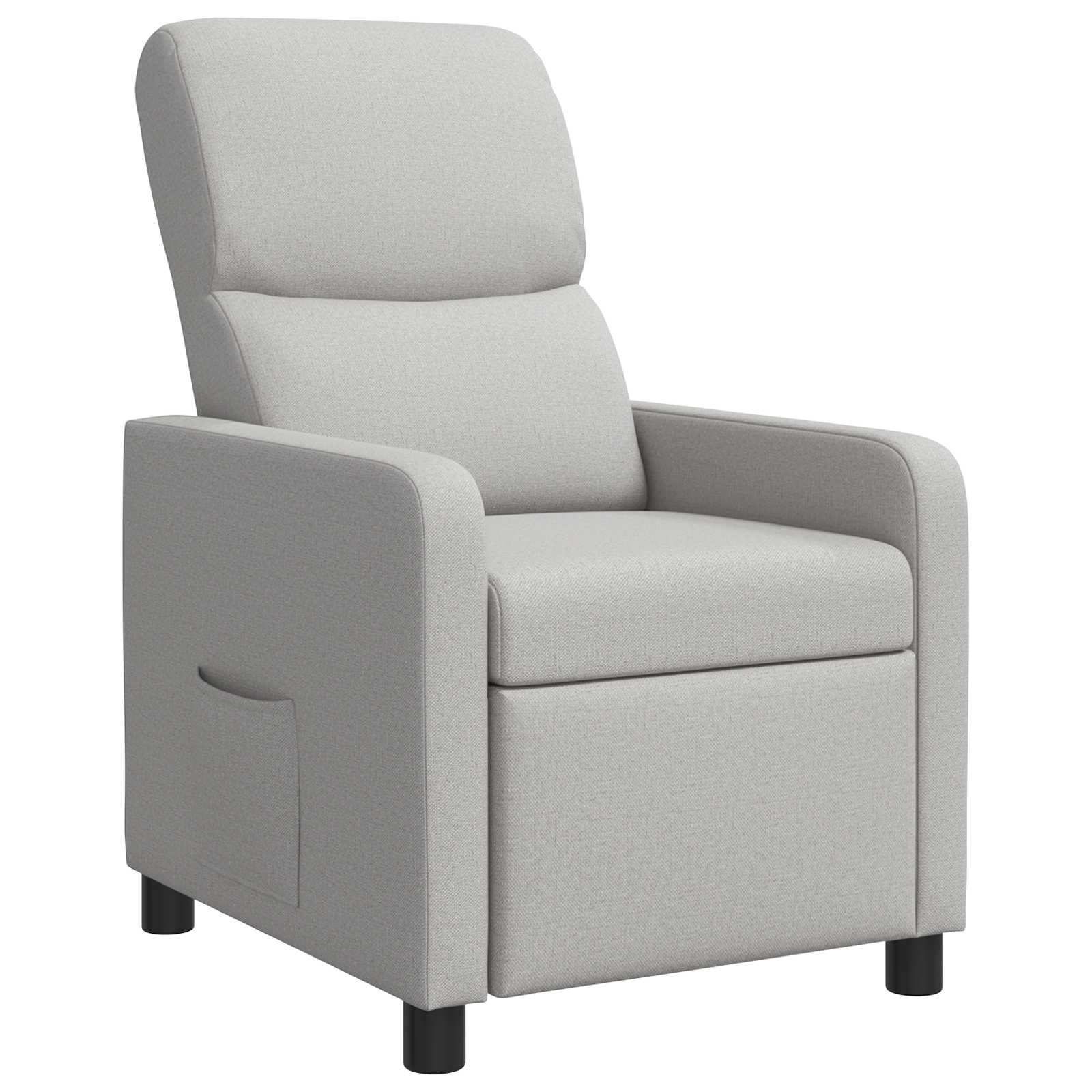 vidaXL Fotel recliner Szary chmur tkanina