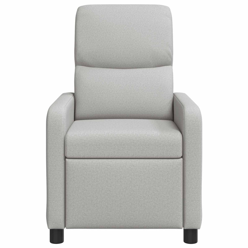vidaXL Fotel recliner Szary chmur tkanina