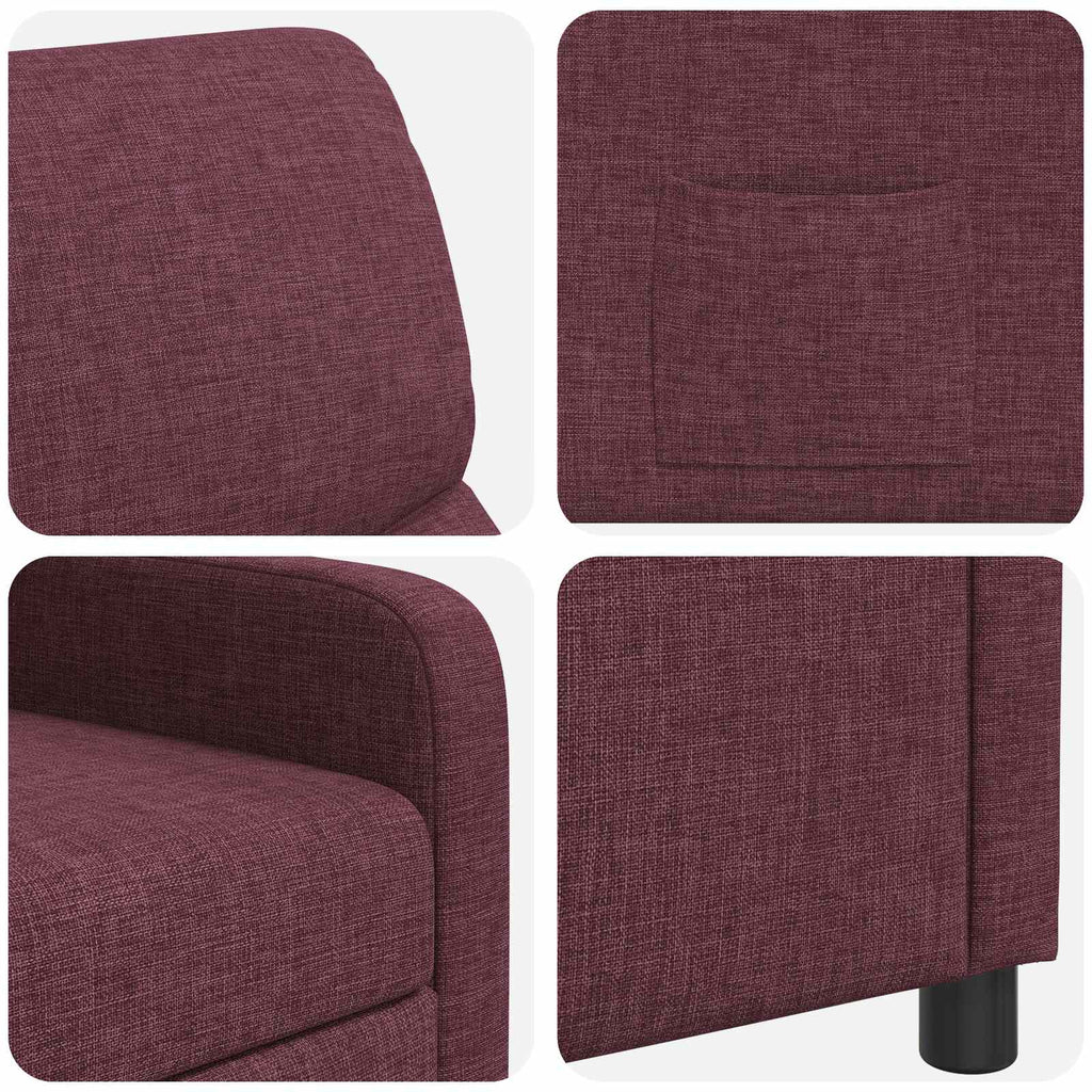 vidaXL Fotel recliner Fioletowy tkanina