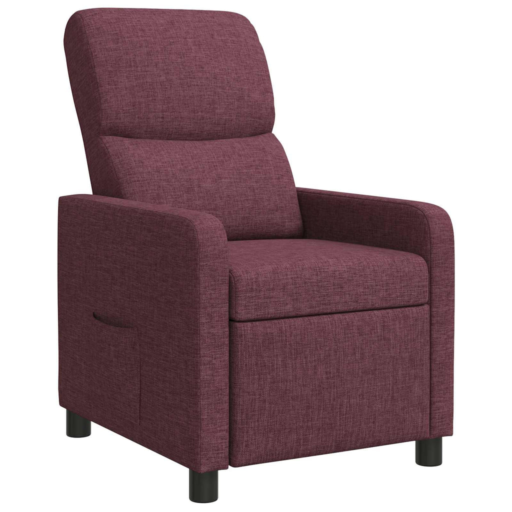 vidaXL Fotel recliner Fioletowy tkanina