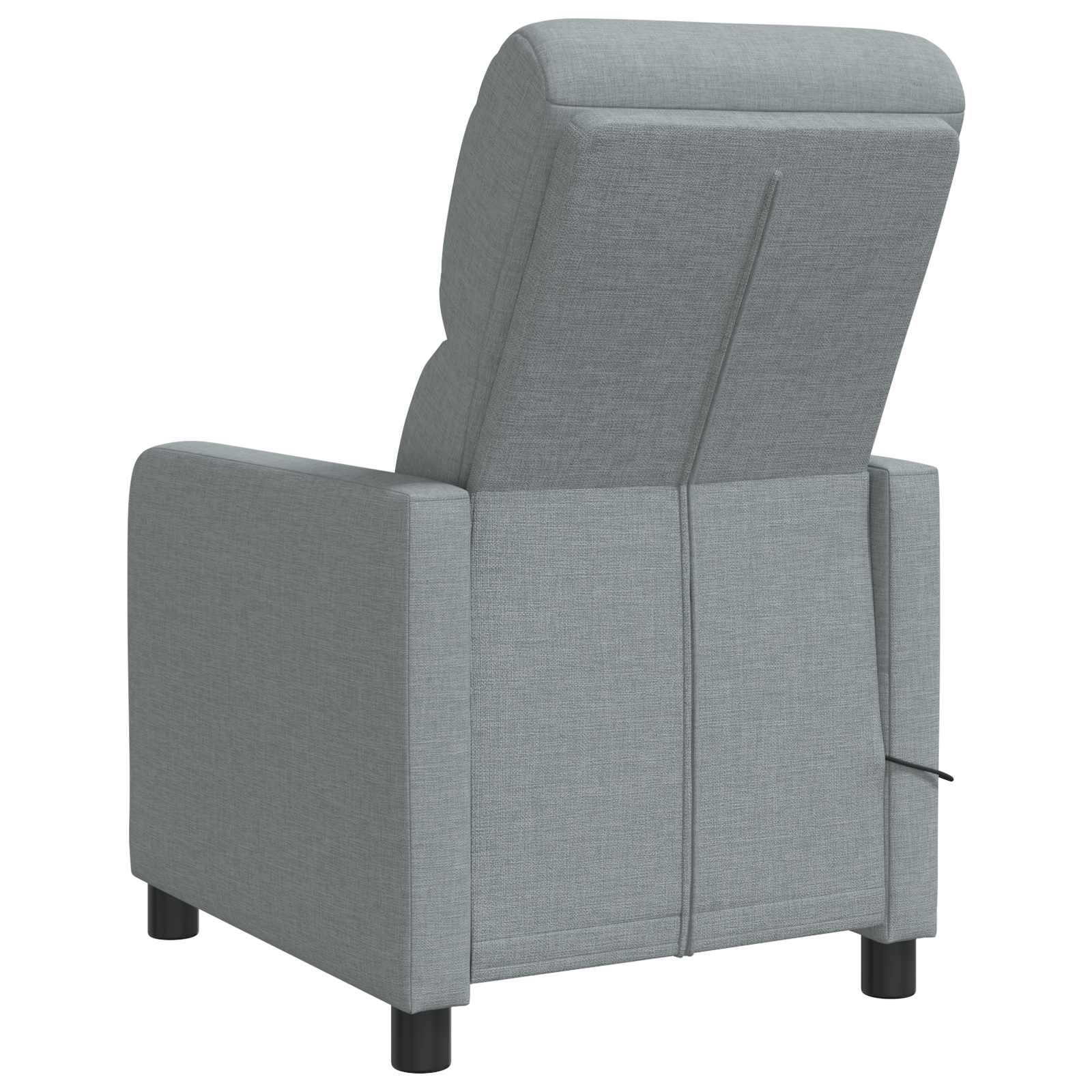 vidaXL Fotel masujący jasnoszary tkanina