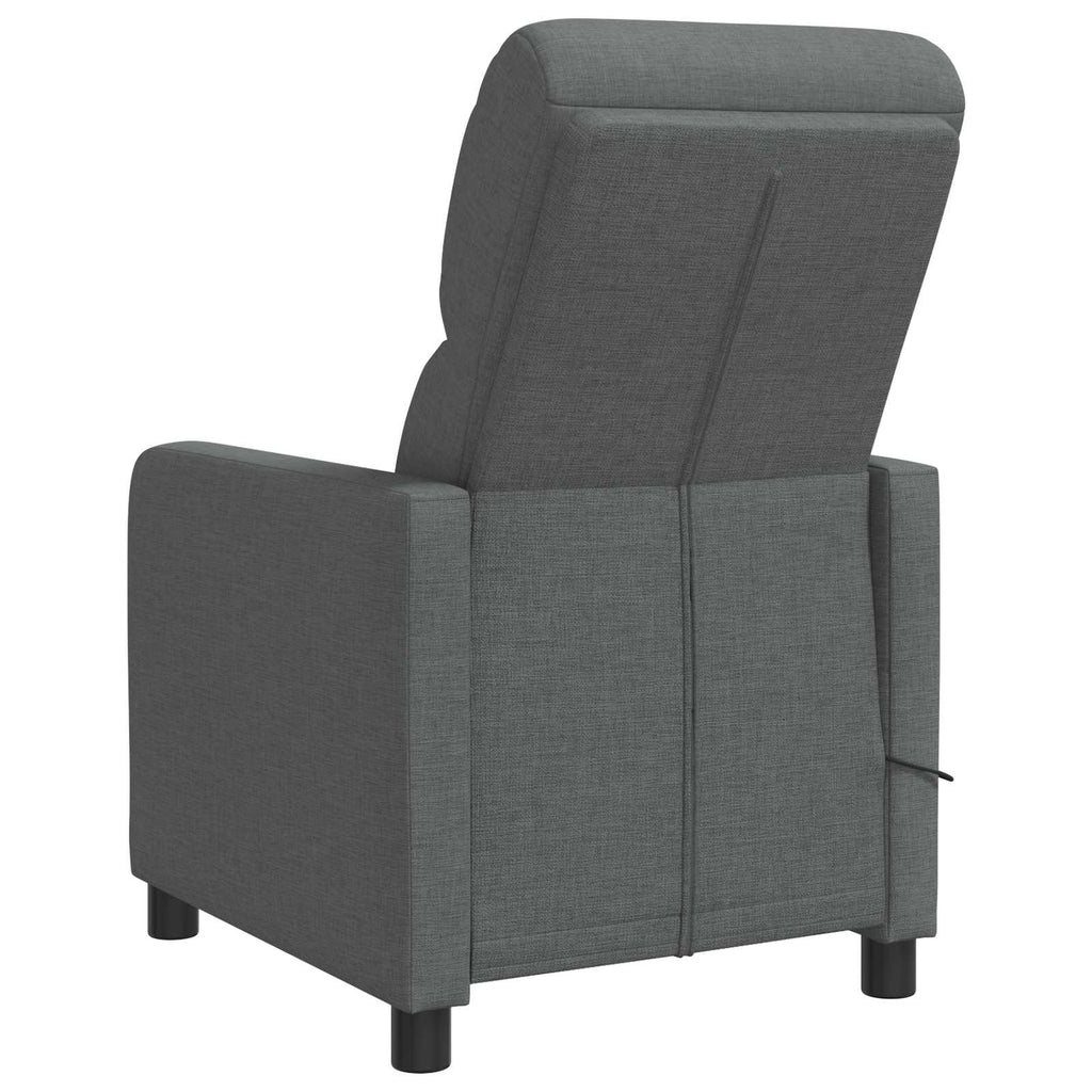 vidaXL Fotel masujący ciemnoszary tkanina