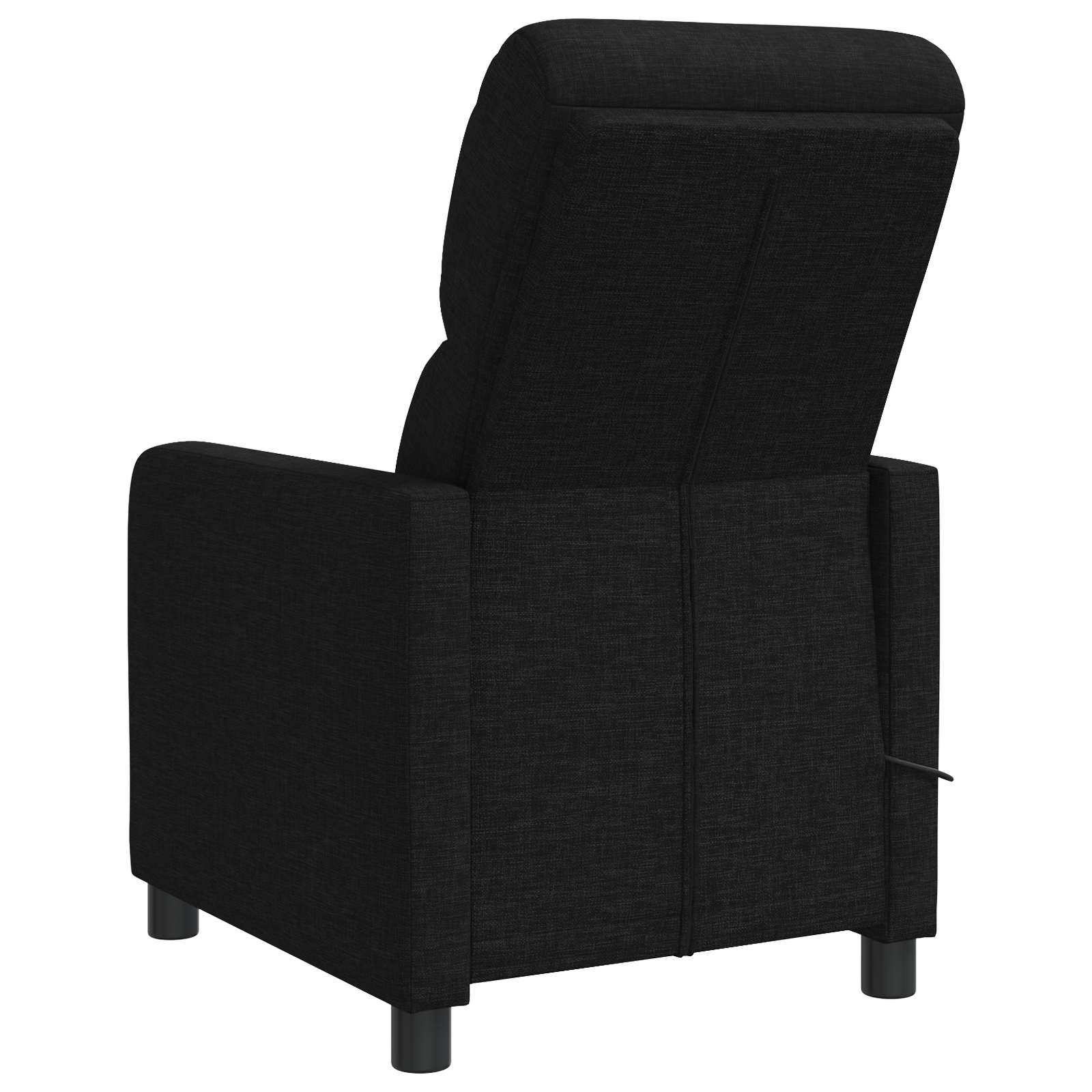 vidaXL Fotel recliner Czarny tkanina