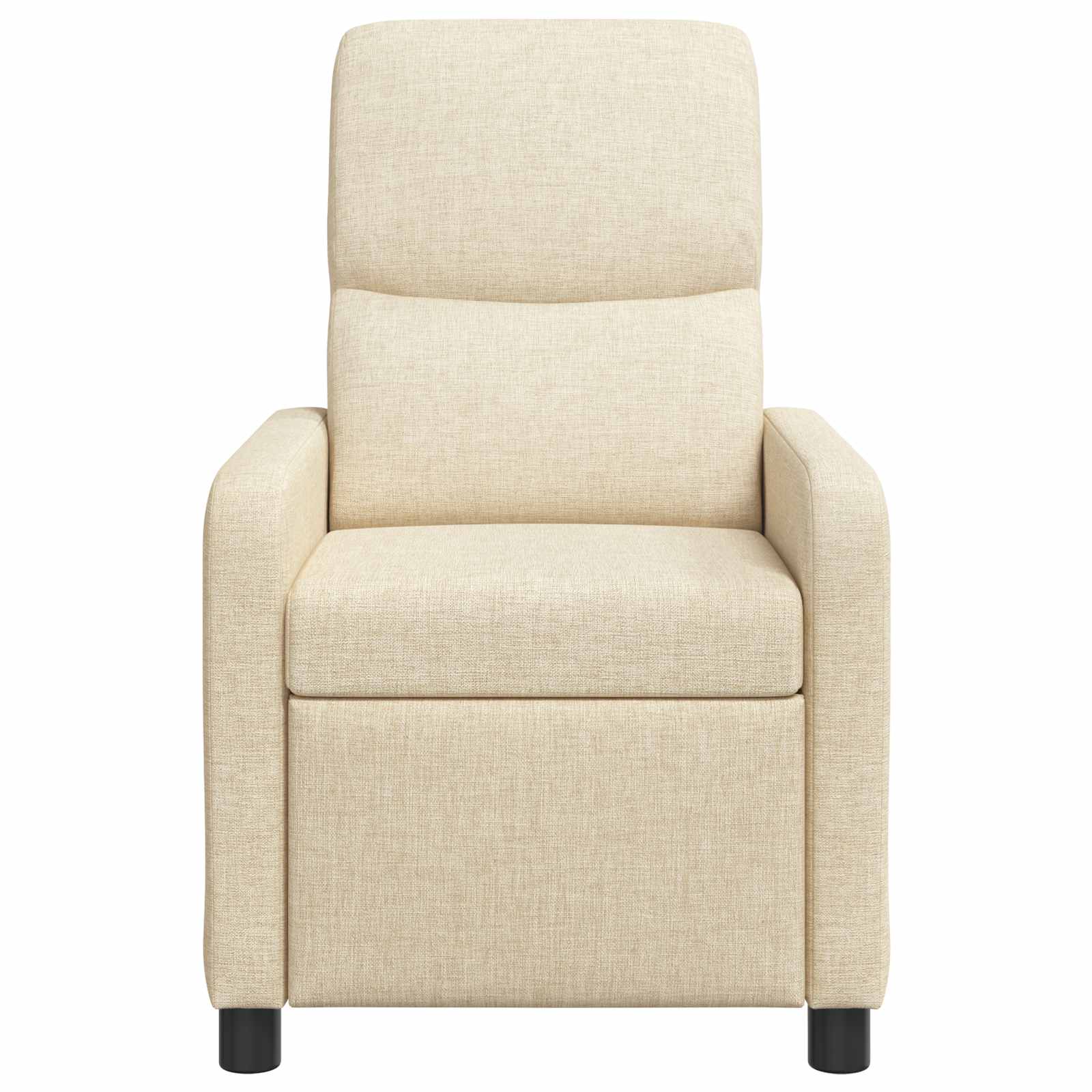 vidaXL Fotel recliner kremowy tkanina