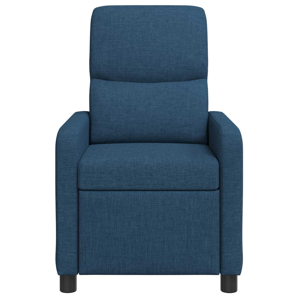 vidaXL Fotel recliner niebieski tkanina