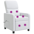 vidaXL Fotel recliner Biały tkanina