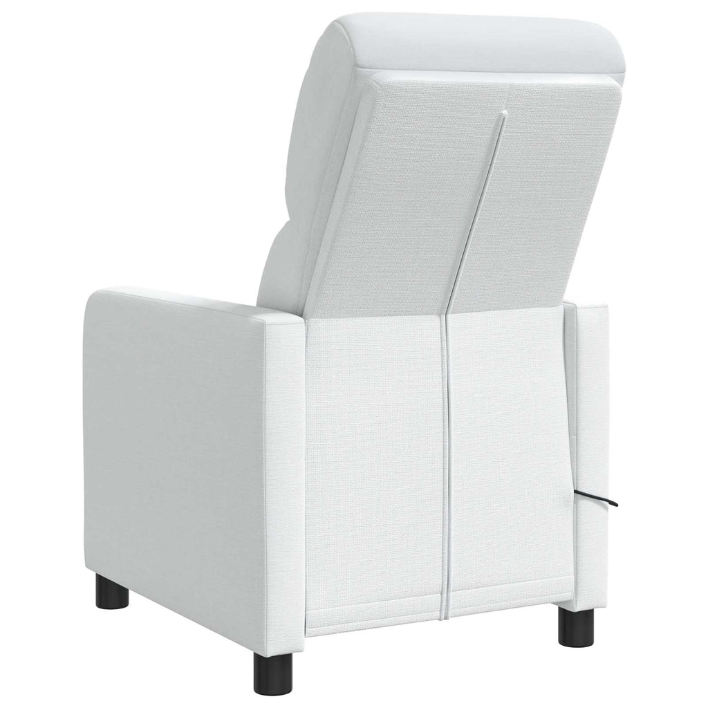 vidaXL Fotel recliner Biały tkanina