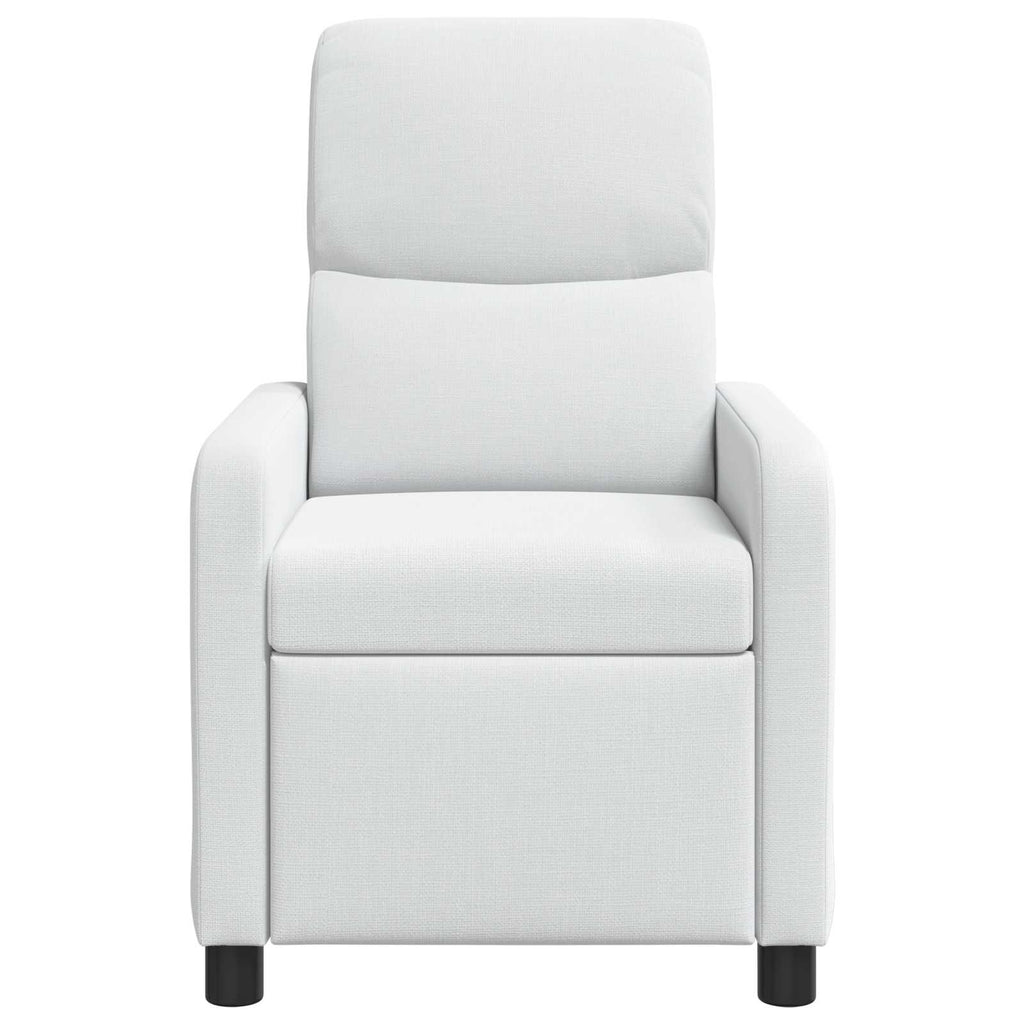 vidaXL Fotel recliner Biały tkanina