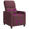 vidaXL Fotel recliner Fioletowy tkanina