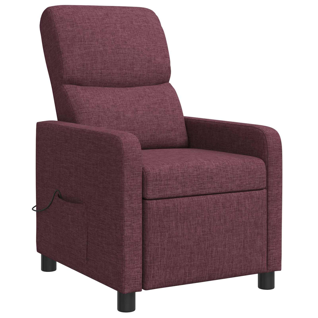 vidaXL Fotel recliner Fioletowy tkanina