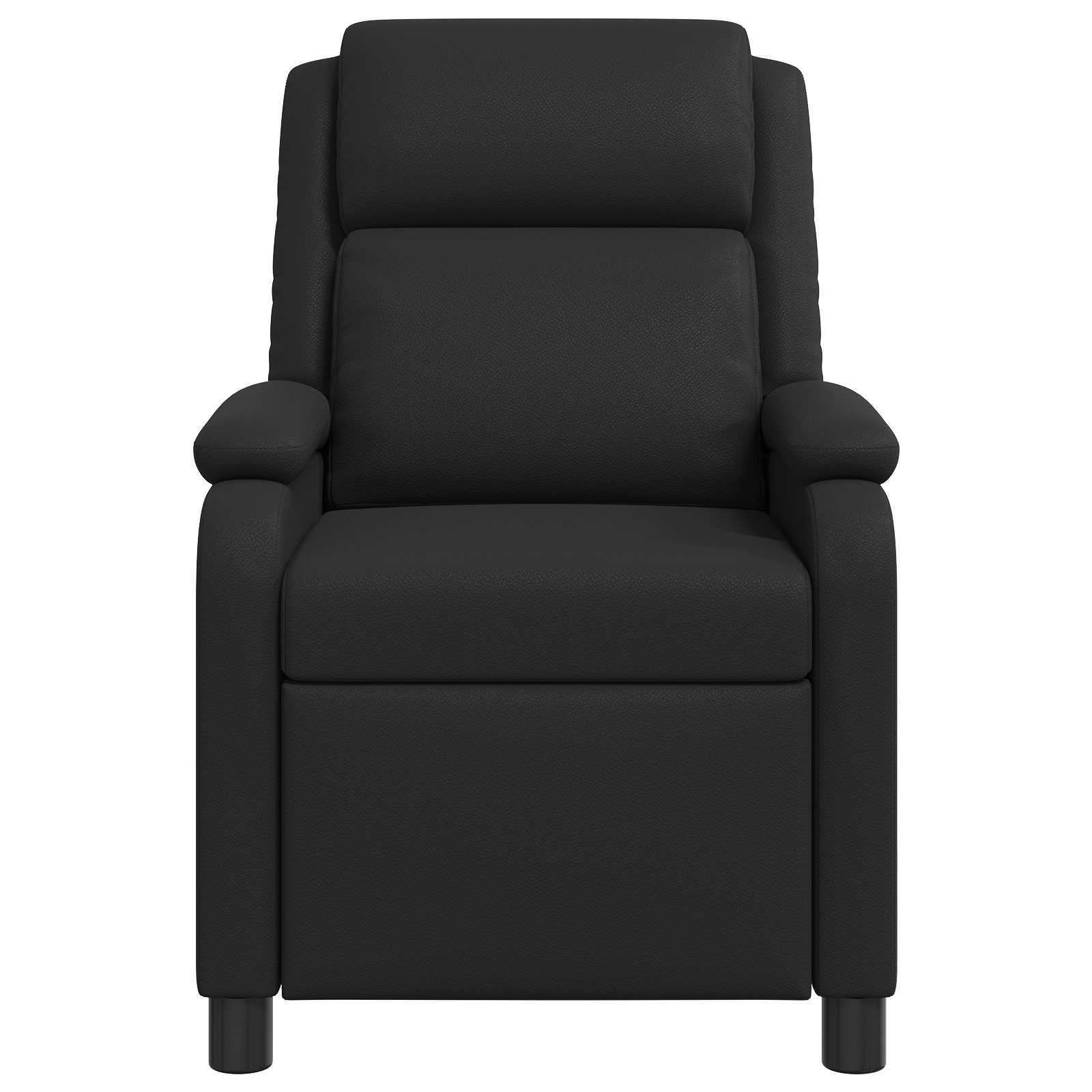 vidaXL Fotel recliner Czarny Ekoskóra