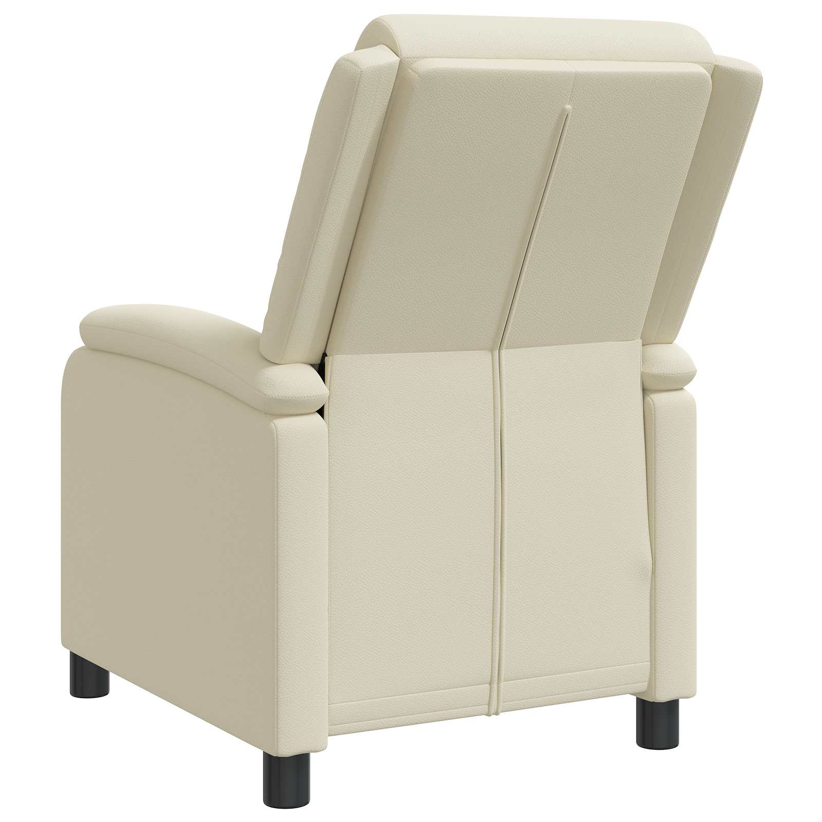 vidaXL Fotel recliner kremowy Ekoskóra