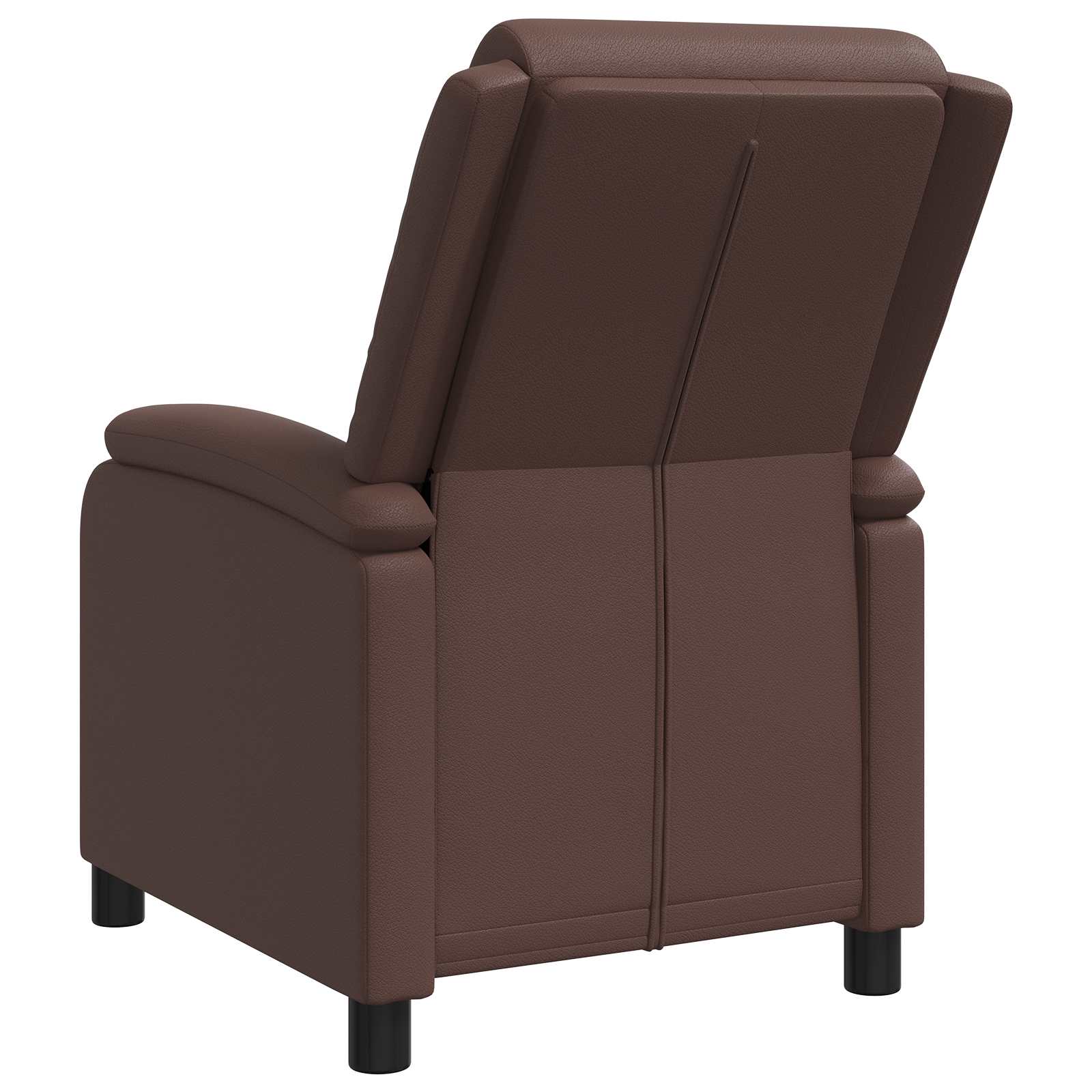 vidaXL Fotel recliner brązowy Ekoskóra