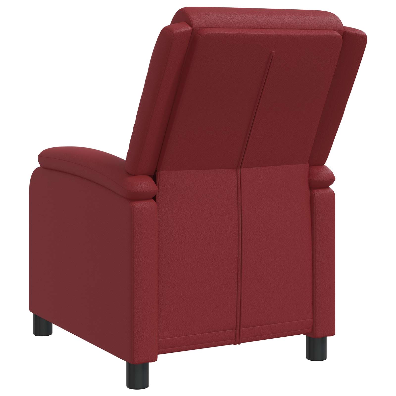 vidaXL Fotel recliner Czerwone wino Ekoskóra