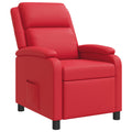 vidaXL Fotel recliner czerwony Ekoskóra