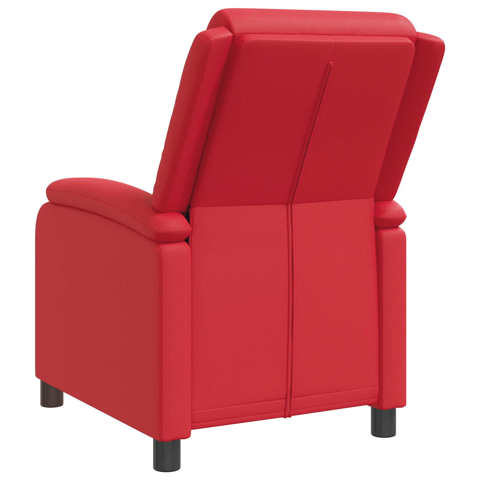 vidaXL Fotel recliner czerwony Ekoskóra