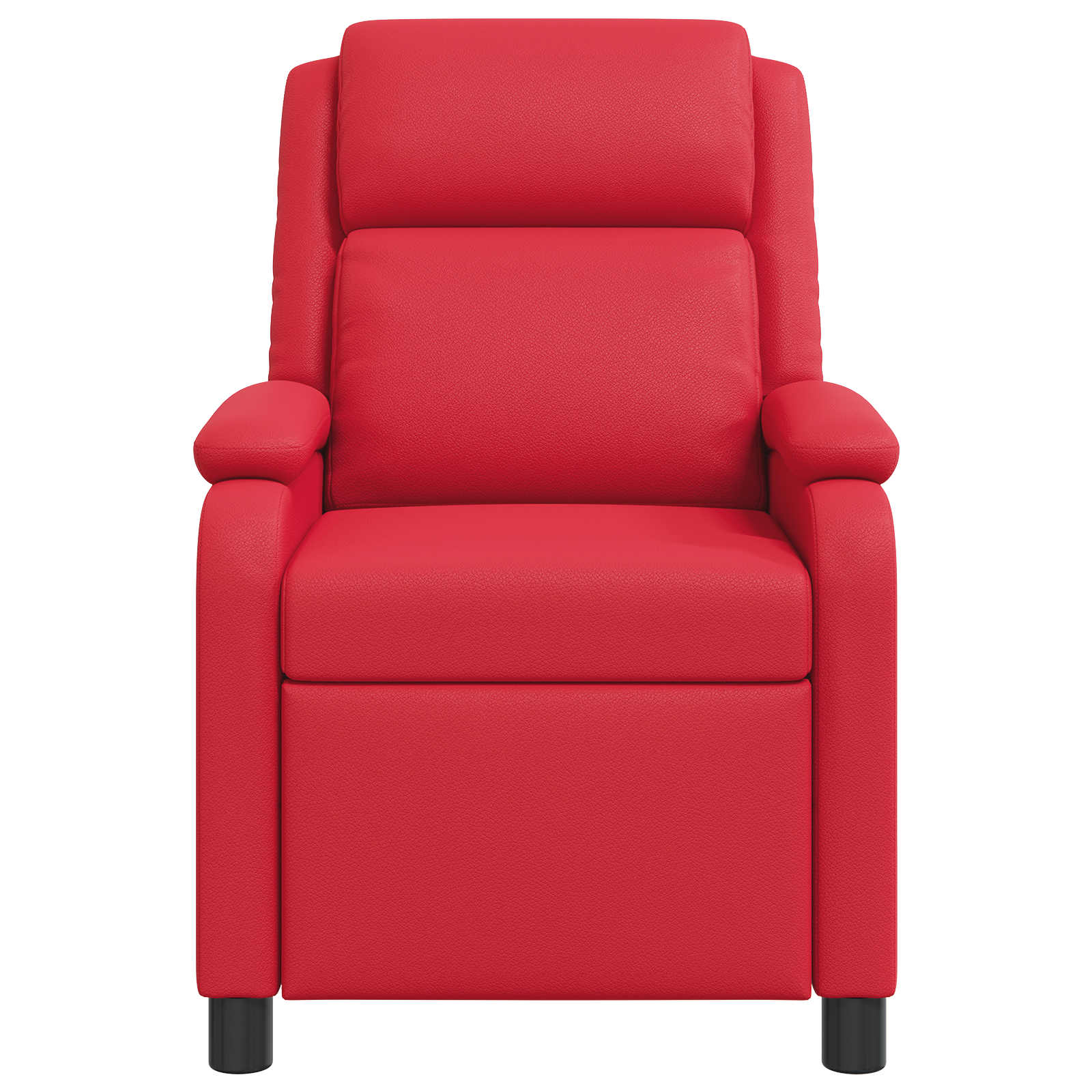 vidaXL Fotel recliner czerwony Ekoskóra