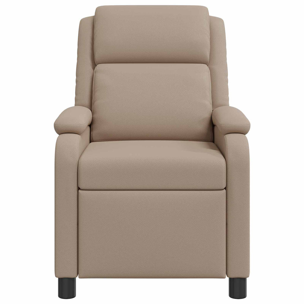 vidaXL Fotel recliner Cappuccino Ekoskóra