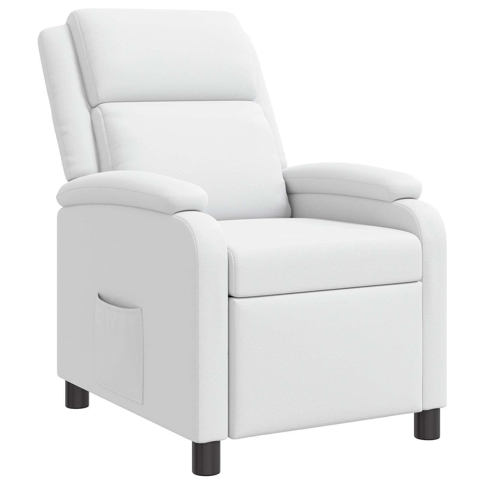 vidaXL Fotel recliner Biały Ekoskóra