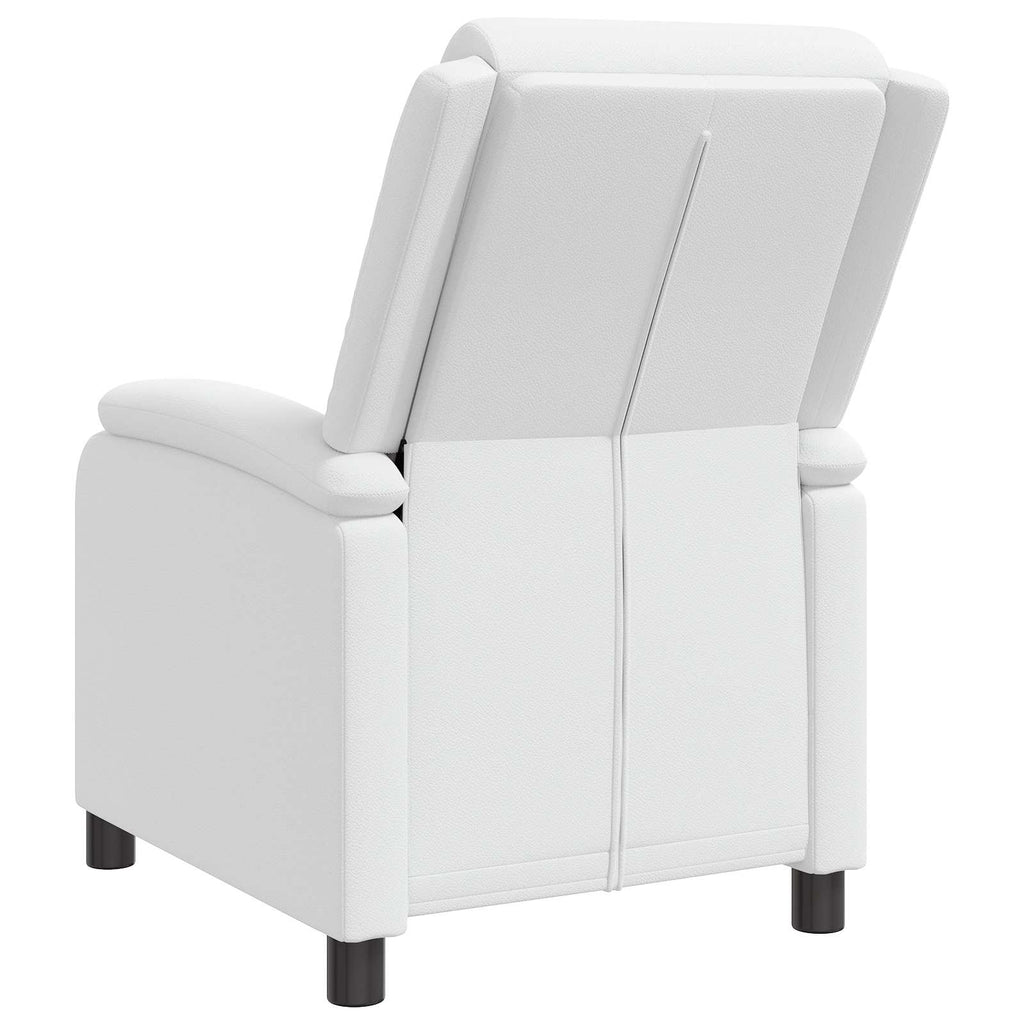 vidaXL Fotel recliner Biały Ekoskóra