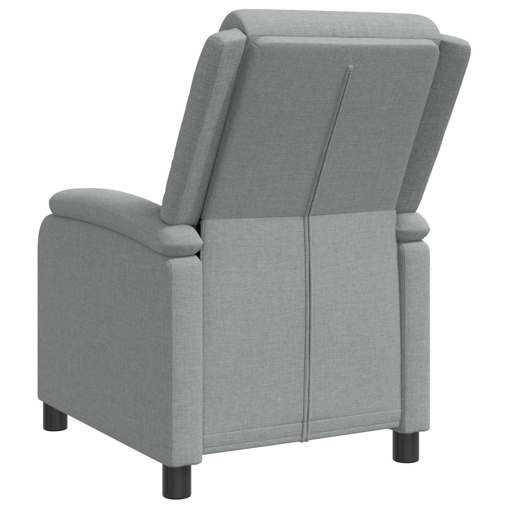 vidaXL Fotel recliner jasnoszary tkanina