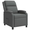 vidaXL Fotel recliner ciemnoszary tkanina