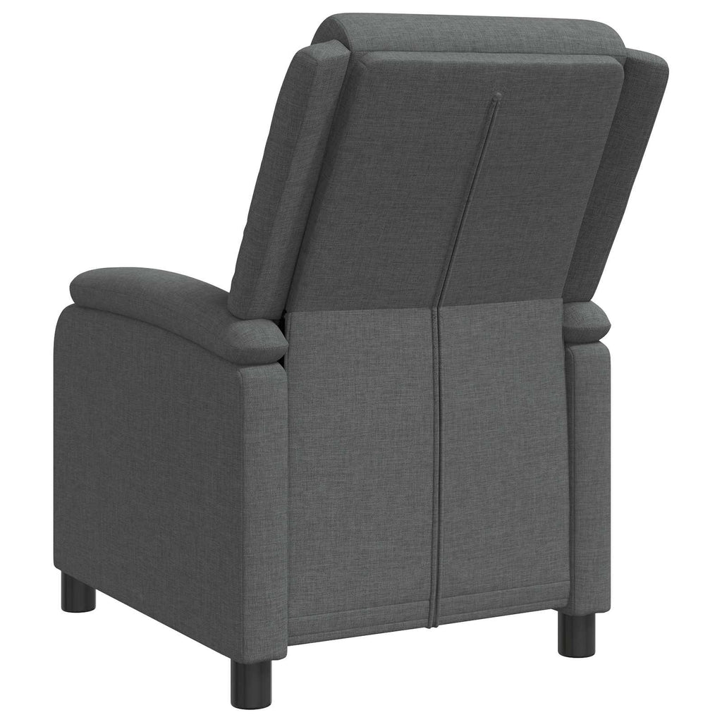 vidaXL Fotel recliner ciemnoszary tkanina