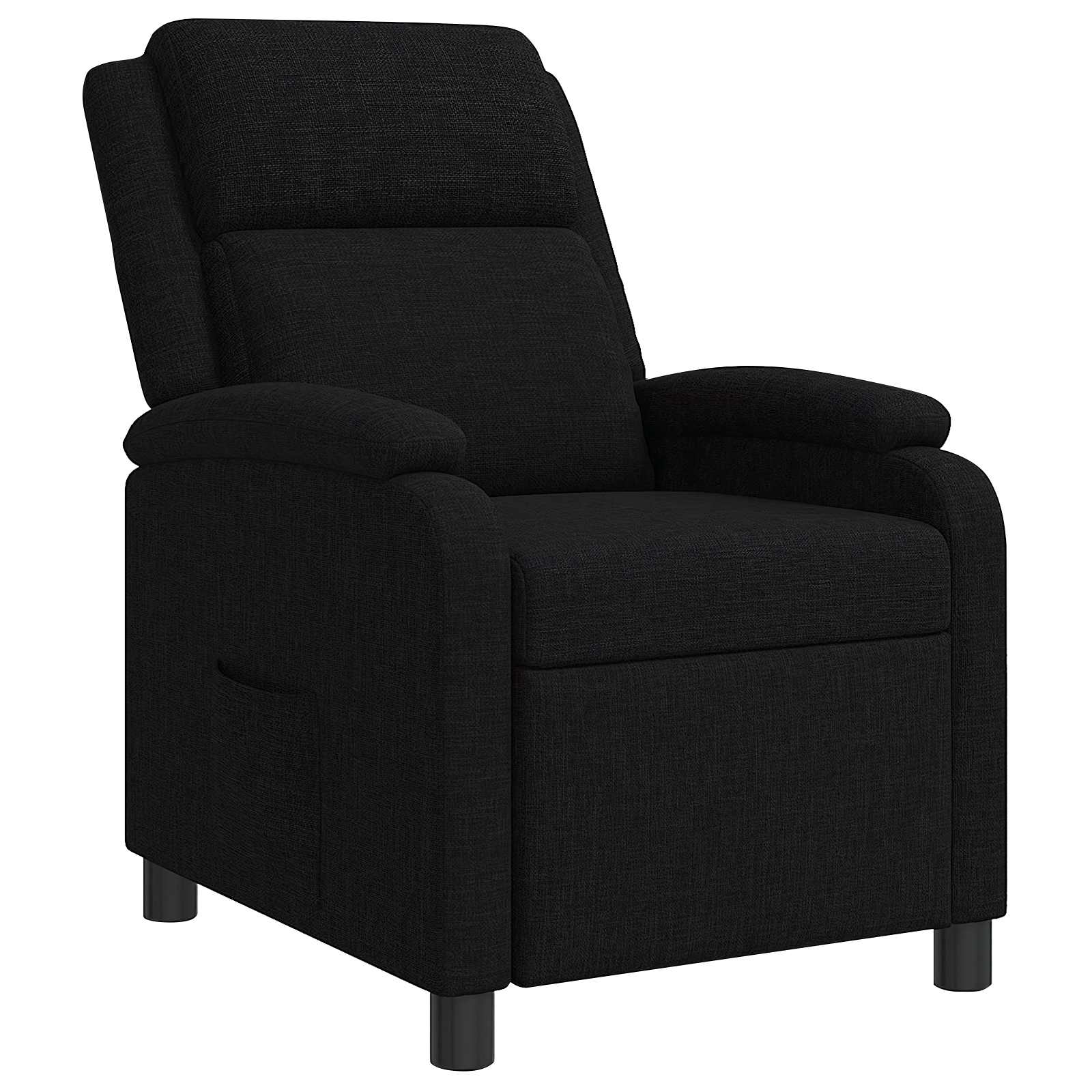 vidaXL Fotel recliner Czarny tkanina