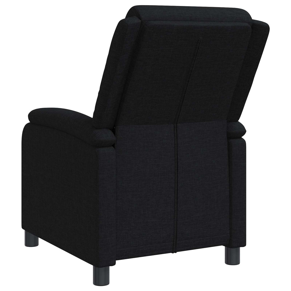 vidaXL Fotel recliner Czarny tkanina