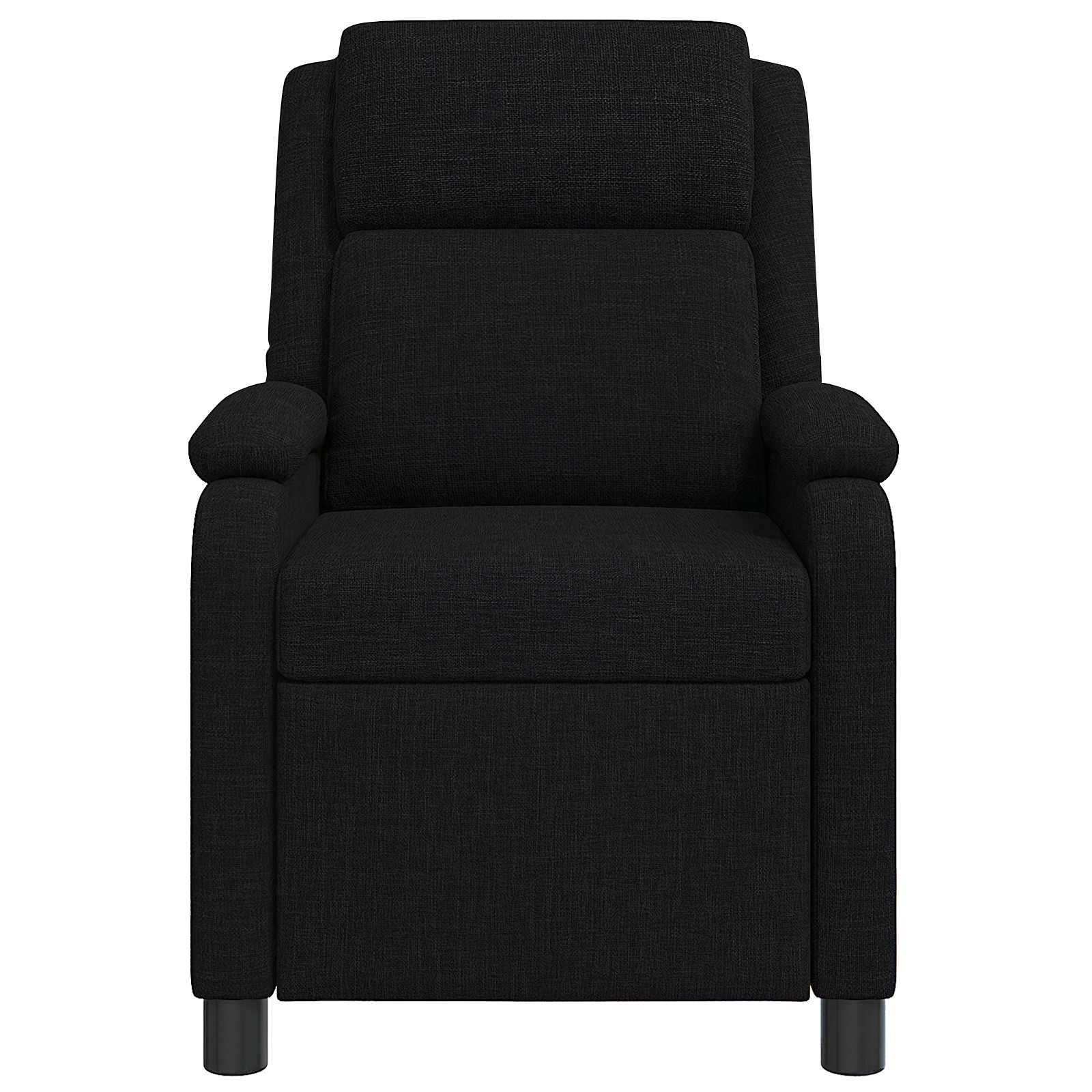 vidaXL Fotel recliner Czarny tkanina