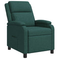 vidaXL Fotel recliner Ciemnozielony tkanina
