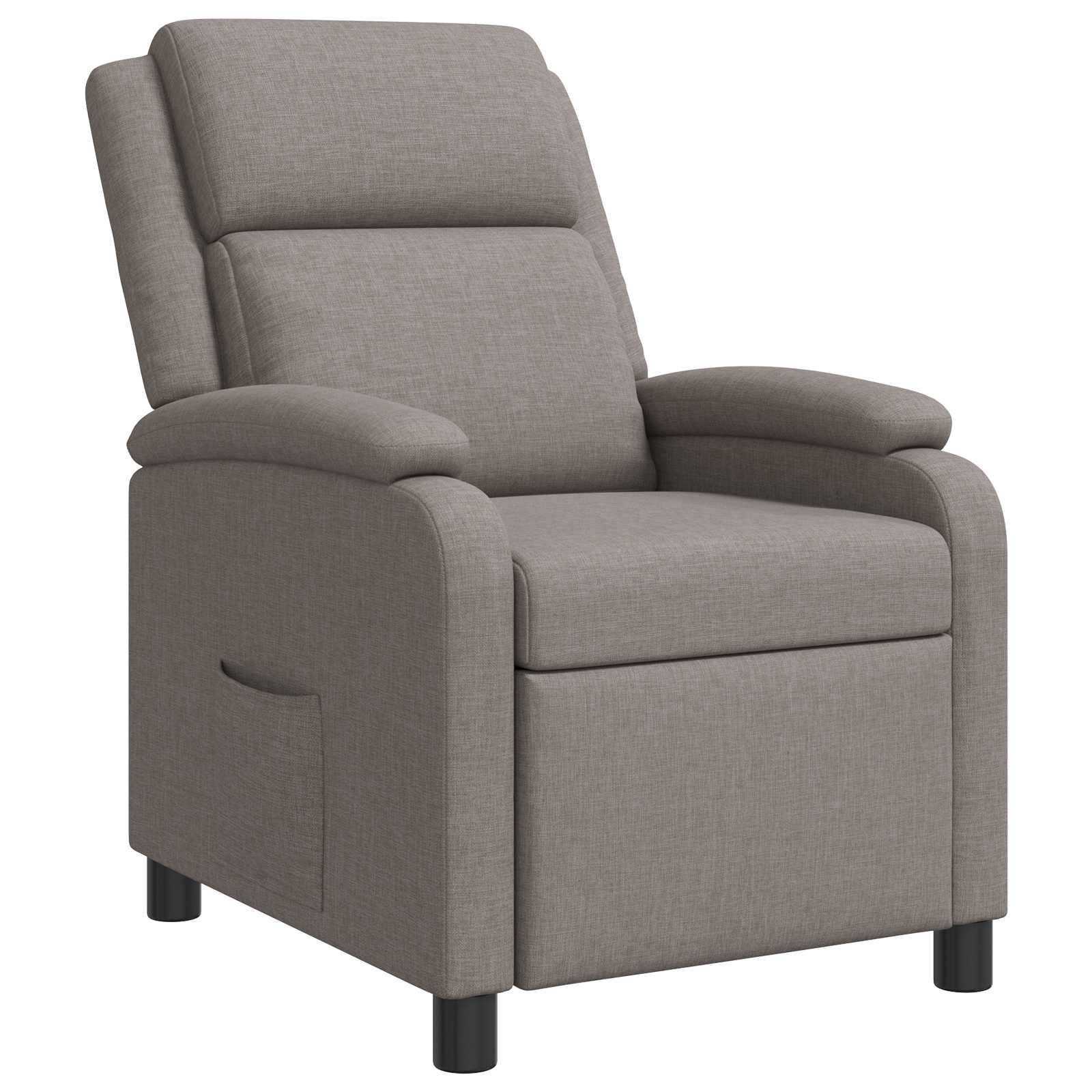 vidaXL Fotel recliner Ciemnoszary tkanina